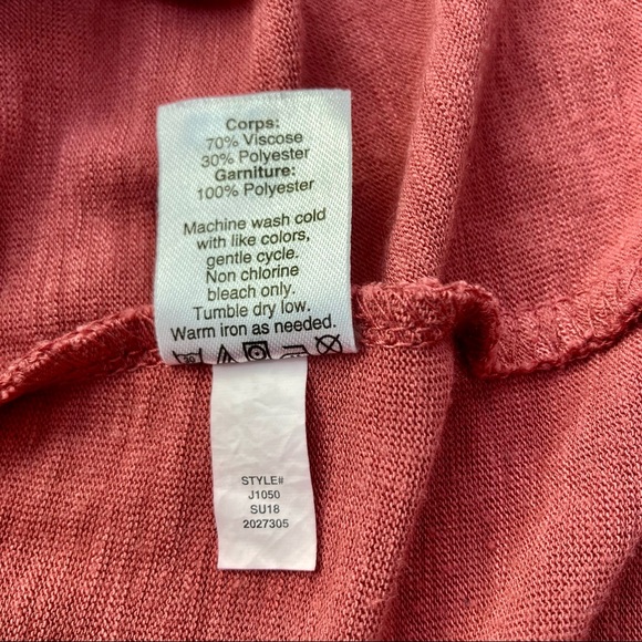 J Crew Tiered Keyhole Tunic Tank Top Rose Deep Pink Womens Medium - Picture 12 of 16